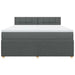 Pat box spring cu saltea, gri închis, 180x200 cm, textil - WALTI WALTI