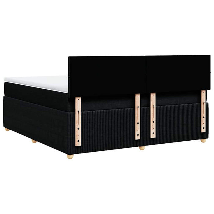 Pat box spring cu saltea, negru, 180x200 cm, catifea - WALTI WALTI