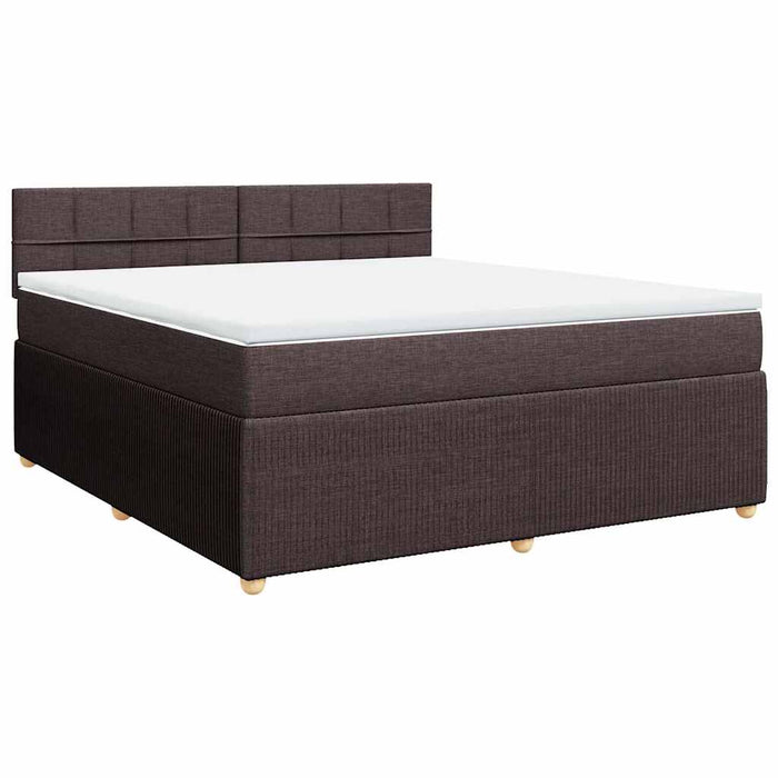 Pat continental cu saltea maro închis 180x200cm material textil - WALTI WALTI