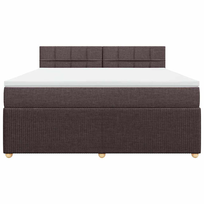 Pat continental cu saltea maro închis 180x200cm material textil - WALTI WALTI