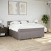 Pat continental cu saltea, gri taupe, 180x200 cm, textil - WALTI WALTI