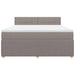 Pat continental cu saltea, gri taupe, 180x200 cm, textil - WALTI WALTI