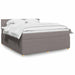 Pat continental cu saltea, gri taupe, 180x200 cm, textil - WALTI WALTI