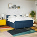 Pat box spring cu saltea, albastru, 180x200 cm, material textil - WALTI WALTI