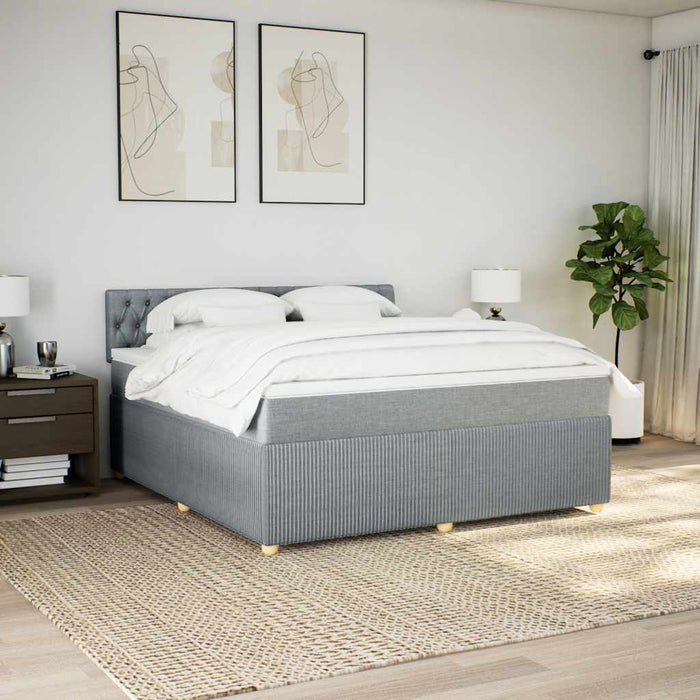 Pat continental, gri deschis, 180x200 cm, material textil - WALTI WALTI