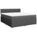 Pat box spring cu saltea, gri închis, 180x200 cm, textil - WALTI WALTI