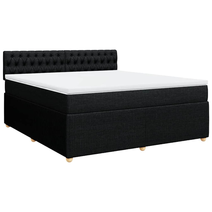 Pat box spring cu saltea, negru, 180x200 cm, catifea - WALTI WALTI