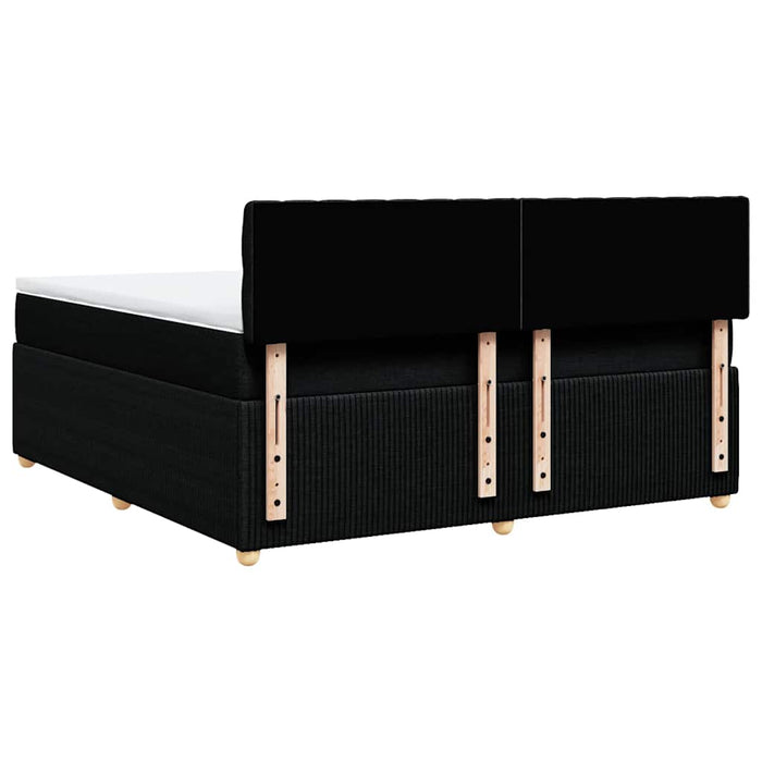 Pat box spring cu saltea, negru, 180x200 cm, catifea - WALTI WALTI