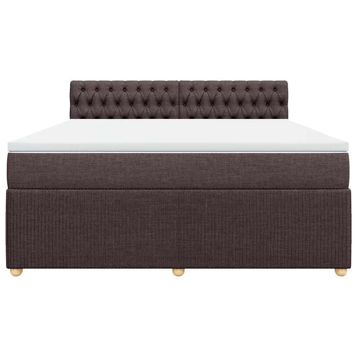 Pat continental cu saltea maro închis 180x200cm material textil - WALTI WALTI