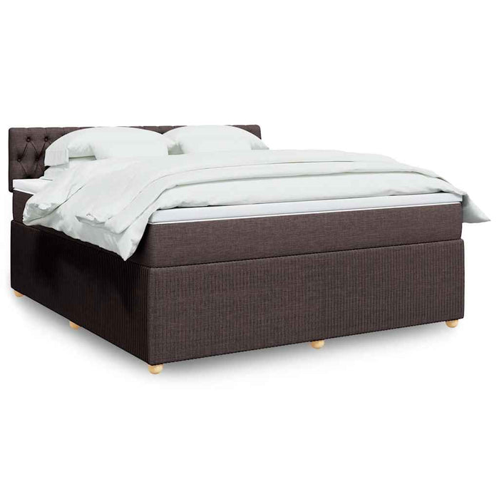 Pat continental cu saltea maro închis 180x200cm material textil - WALTI WALTI