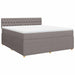 Pat continental cu saltea, gri taupe, 180x200 cm, textil - WALTI WALTI