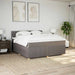 Pat continental cu saltea, gri taupe, 180x200 cm, textil - WALTI WALTI