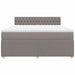 Pat continental cu saltea, gri taupe, 180x200 cm, textil - WALTI WALTI