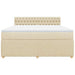 Pat continental cu saltea, crem, 180x200 cm, textil - WALTI WALTI