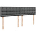 Pat box spring cu saltea, gri închis, 180x200 cm, textil - WALTI WALTI