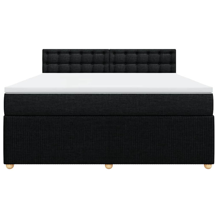 Pat box spring cu saltea, negru, 180x200 cm, catifea - WALTI WALTI