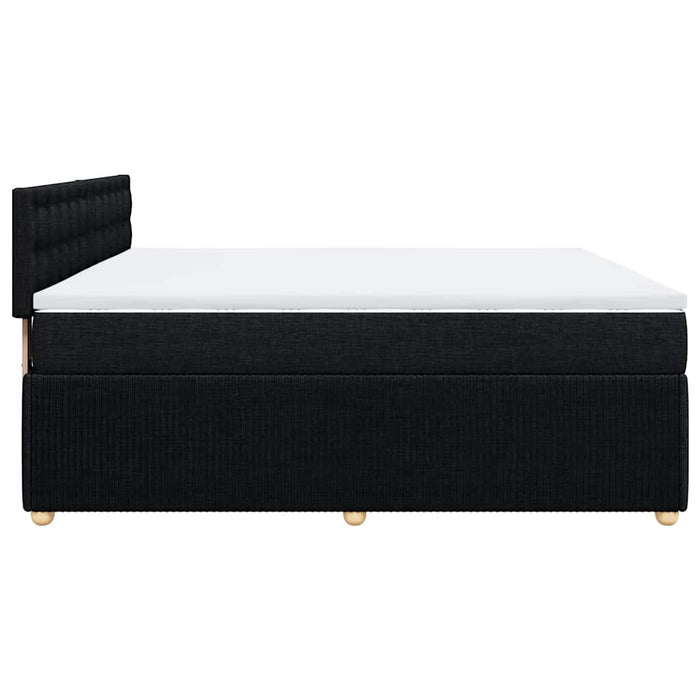 Pat box spring cu saltea, negru, 180x200 cm, catifea - WALTI WALTI