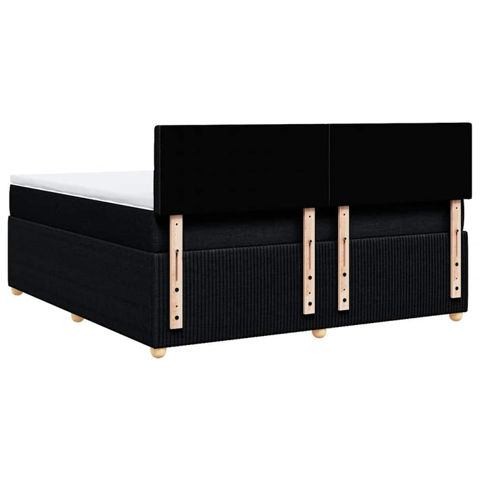 Pat box spring cu saltea, negru, 180x200 cm, catifea - WALTI WALTI