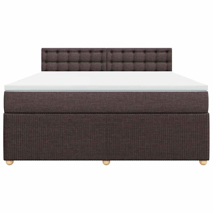 Pat continental cu saltea maro închis 180x200cm material textil - WALTI WALTI