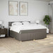 Pat continental cu saltea, gri taupe, 180x200 cm, textil - WALTI WALTI