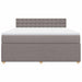 Pat continental cu saltea, gri taupe, 180x200 cm, textil - WALTI WALTI