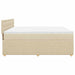 Pat continental cu saltea, crem, 180x200 cm, textil - WALTI WALTI