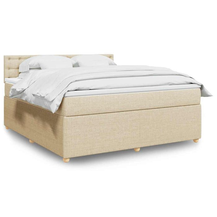 Pat continental cu saltea, crem, 180x200 cm, textil - WALTI WALTI