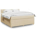 Pat continental cu saltea, crem, 180x200 cm, textil - WALTI WALTI