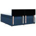 Pat box spring cu saltea, albastru, 180x200 cm, material textil - WALTI WALTI