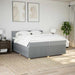 Pat box spring cu saltea, gri deschis, 200x200 cm, textil - WALTI WALTI