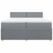 Pat box spring cu saltea, gri deschis, 200x200 cm, textil - WALTI WALTI