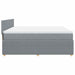 Pat box spring cu saltea, gri deschis, 200x200 cm, textil - WALTI WALTI