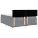 Pat box spring cu saltea, gri deschis, 200x200 cm, textil - WALTI WALTI