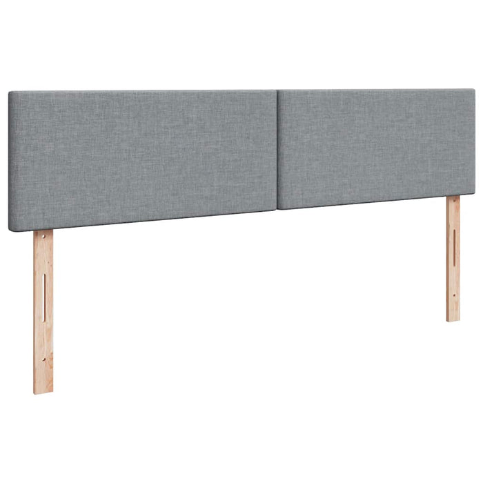 Pat box spring cu saltea, gri deschis, 200x200 cm, textil - WALTI WALTI