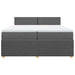 Pat box spring cu saltea, gri închis, 200x200 cm, textil - WALTI WALTI