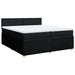 Pat box spring cu saltea, negru, 200x200 cm, textil - WALTI WALTI