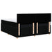 Pat box spring cu saltea, negru, 200x200 cm, textil - WALTI WALTI