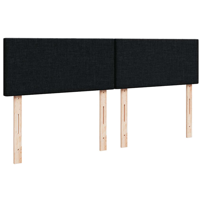 Pat box spring cu saltea, negru, 200x200 cm, textil - WALTI WALTI