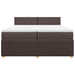 Pat box spring cu saltea, maro închis, 200x200 cm, textil - WALTI WALTI