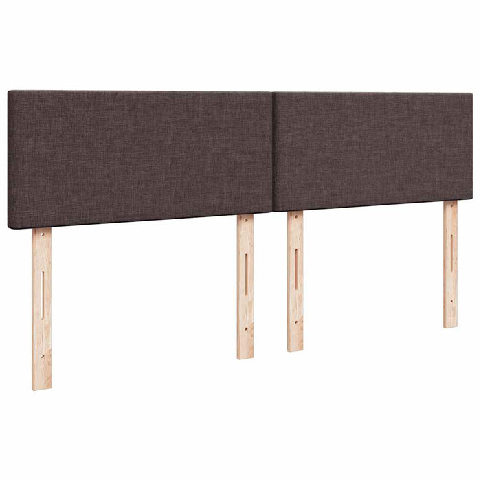 Pat box spring cu saltea, maro închis, 200x200 cm, textil - WALTI WALTI