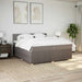 Pat box spring cu saltea, gri taupe, 200x200 cm, textil - WALTI WALTI