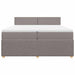 Pat box spring cu saltea, gri taupe, 200x200 cm, textil - WALTI WALTI
