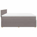 Pat box spring cu saltea, gri taupe, 200x200 cm, textil - WALTI WALTI
