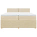 Pat box spring cu saltea, crem, 200x200 cm, textil - WALTI WALTI