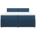 Pat box spring cu saltea, albastru, 200x200 cm, textil - WALTI WALTI