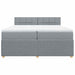 Pat box spring cu saltea, gri deschis, 200x200 cm, textil - WALTI WALTI