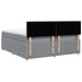 Pat box spring cu saltea, gri deschis, 200x200 cm, textil - WALTI WALTI