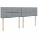 Pat box spring cu saltea, gri deschis, 200x200 cm, textil - WALTI WALTI