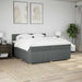 Pat box spring cu saltea, gri închis, 200x200 cm, textil - WALTI WALTI