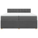 Pat box spring cu saltea, gri închis, 200x200 cm, textil - WALTI WALTI
